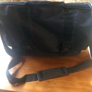 Black Men's Messenger Bag - Sleek Everyday Work Bag